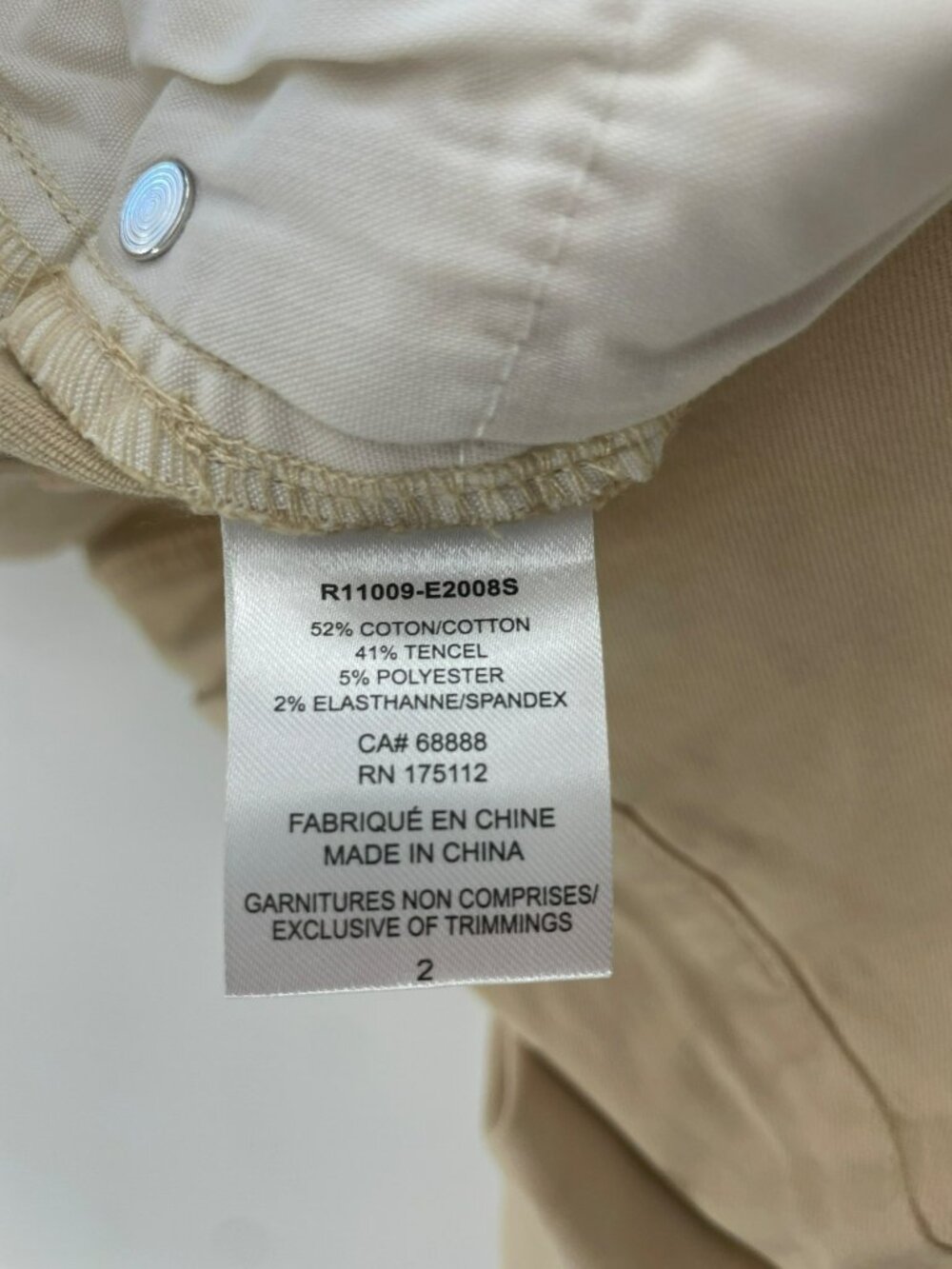 Renuar Beige High-Rise Flared Pants Frayed Hem Comfy Women's Size 2 MSRP$110 NWT - Picture 8 of 11
